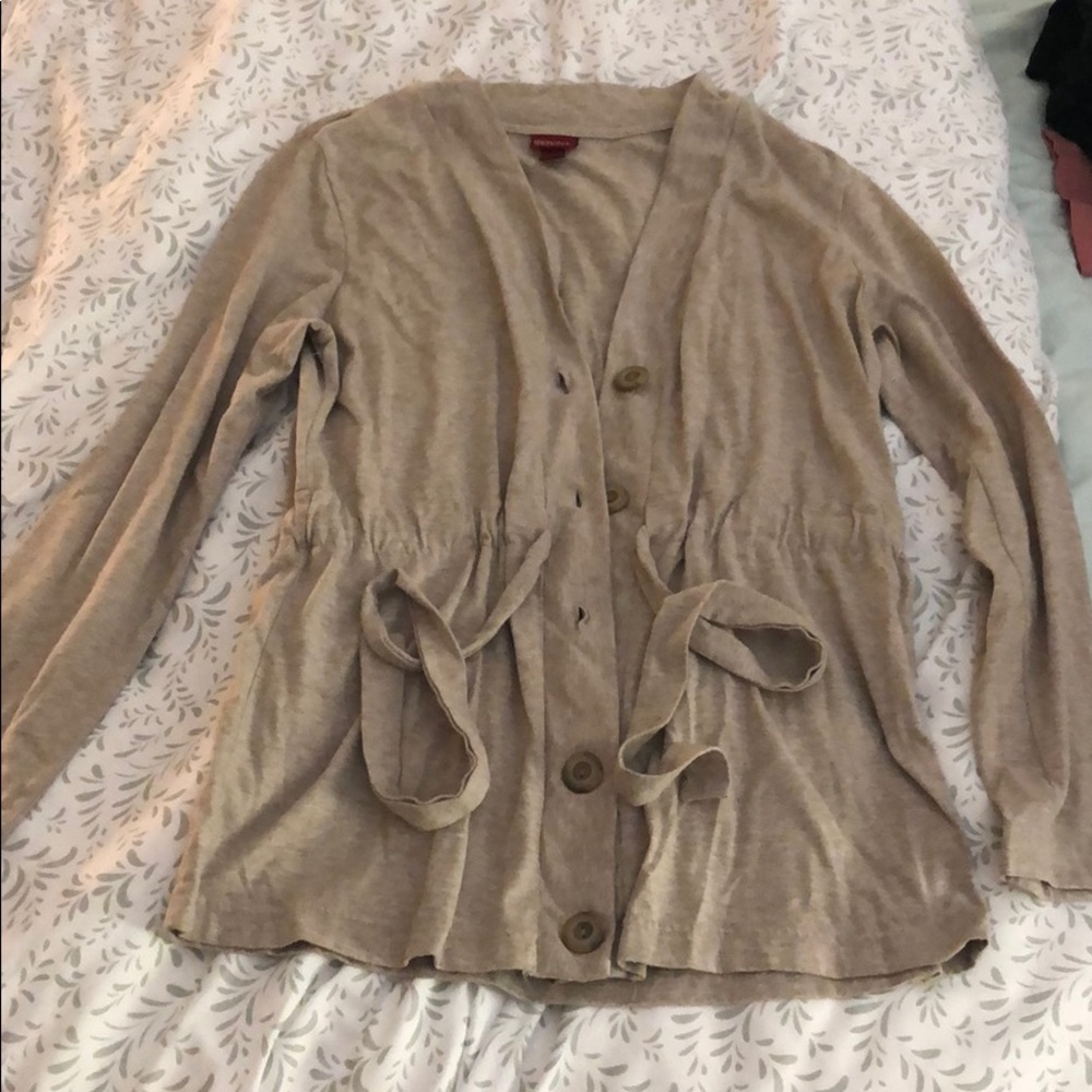 Tan button up cardigan